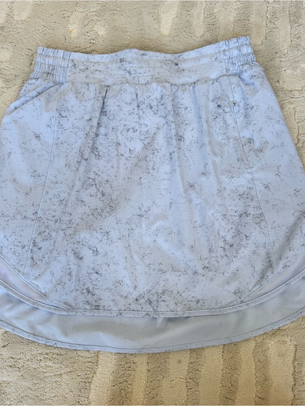 lululemon athletica Light Blue Marble-Print High-Low Skirt